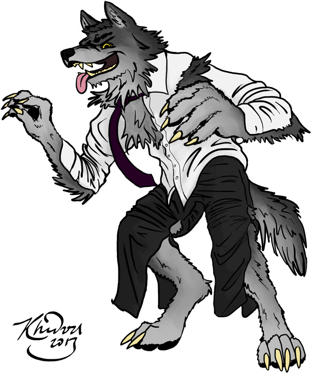 Clipart Free Stock Drawing Childrens Werewolf - Cartoon (701x800), Png Download