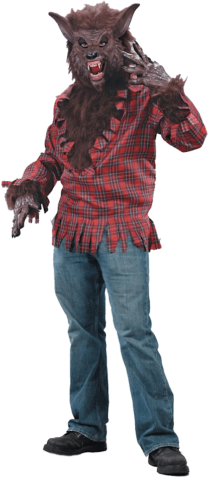 Werewolf With Clothes (599x949), Png Download