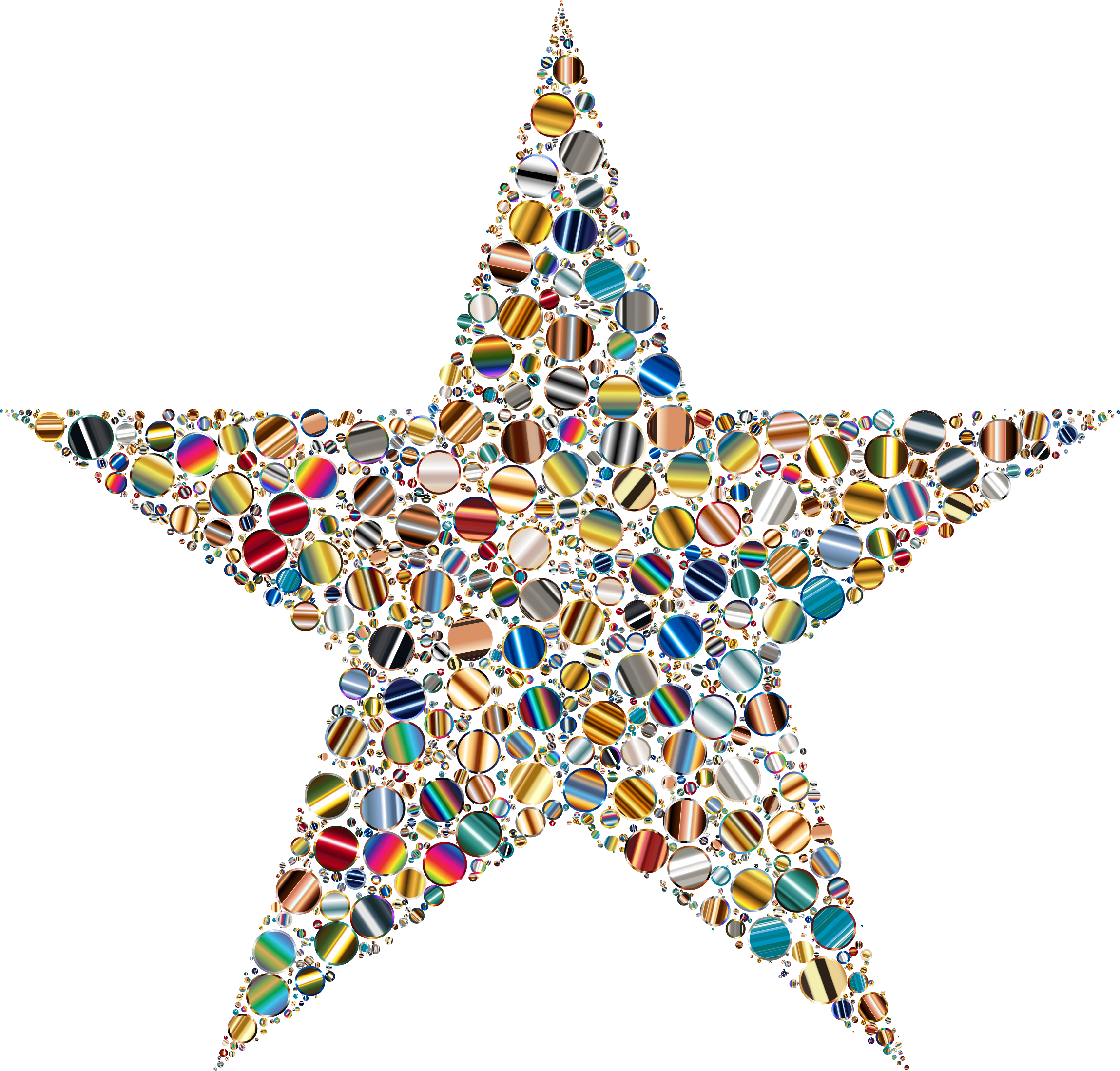 Png Transparent Stock Colorful Circles Big Image Png - Star With No Background (2298x2198), Png Download