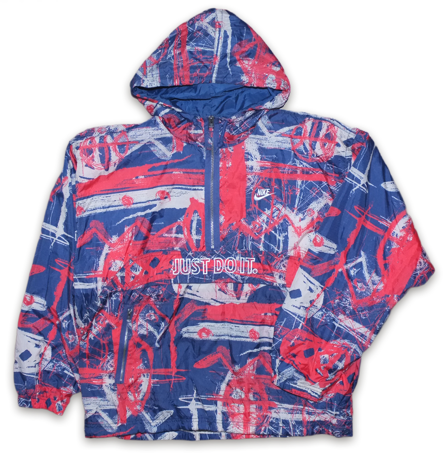 Vintage Nike Just Do It Half Zip Windbreaker Large - Hoodie (900x900), Png Download