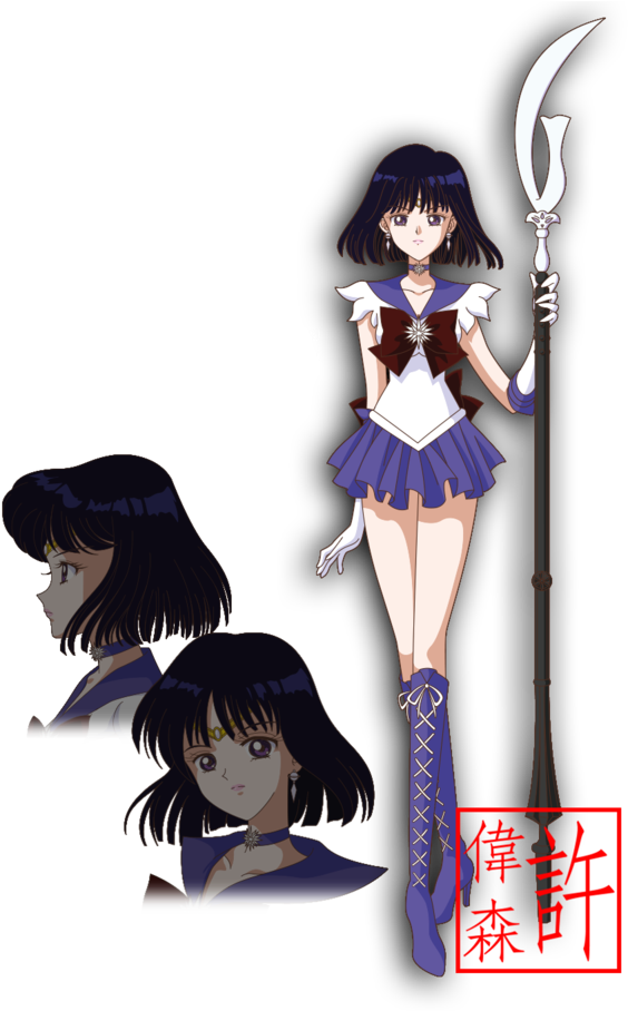 Picture - Sailor Moon Saturn Crystal (600x907), Png Download