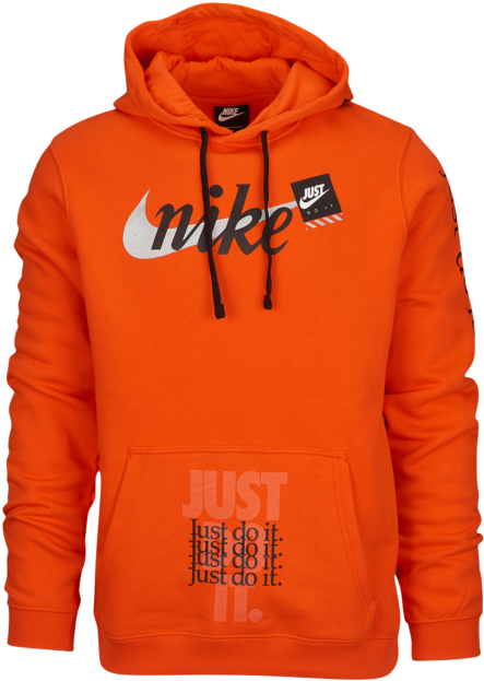 Newest Colorway Of The Nike Sporstwear "just Do It" - Nike Jdi Hoodie Orange (640x640), Png Download