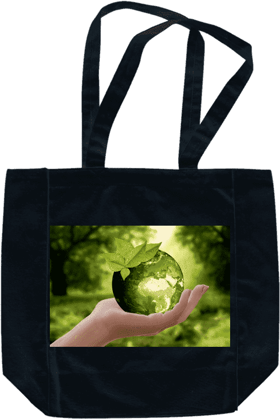 Totebag Green Earth Tote Bag - Tote Bag (852x864), Png Download