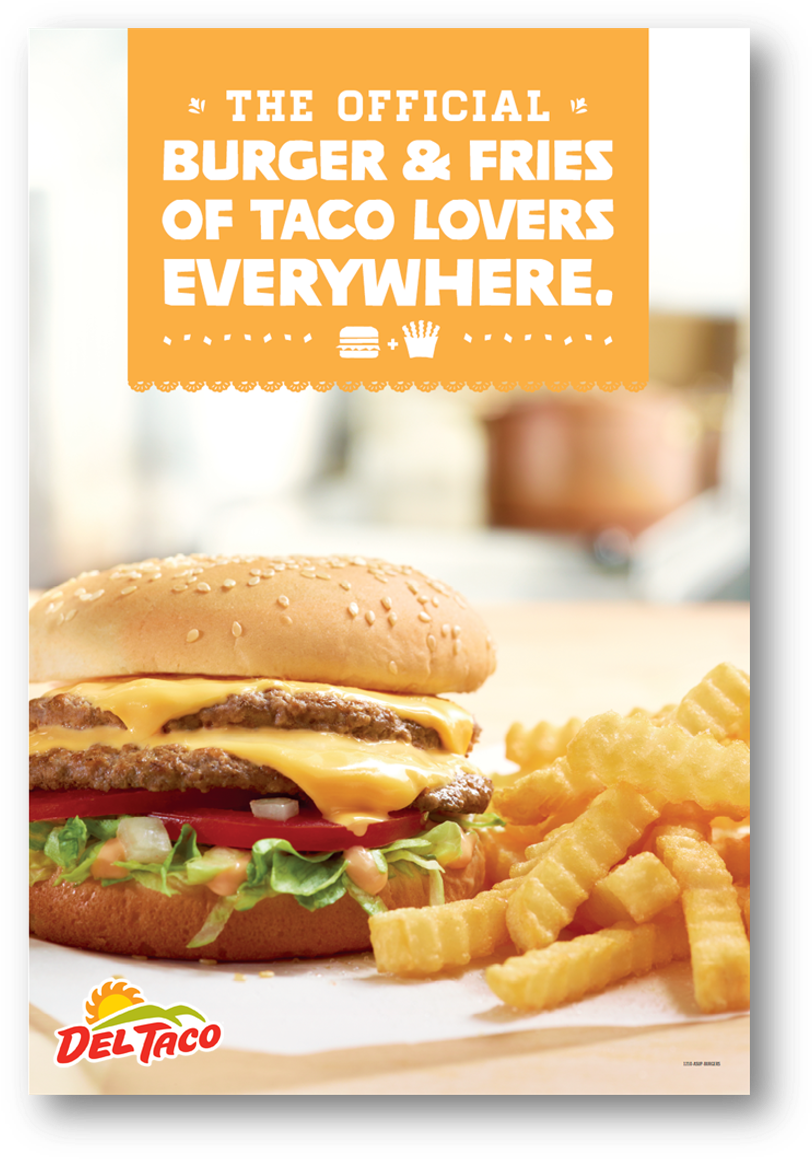 Yes, Del Taco's Burgers & Fries Are Fan Favorites - Del Taco Burger (829x1174), Png Download