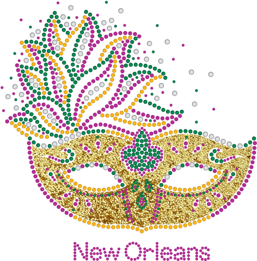 Mardi Gras Rhinestone Mask In Yellow - Mask (578x574), Png Download