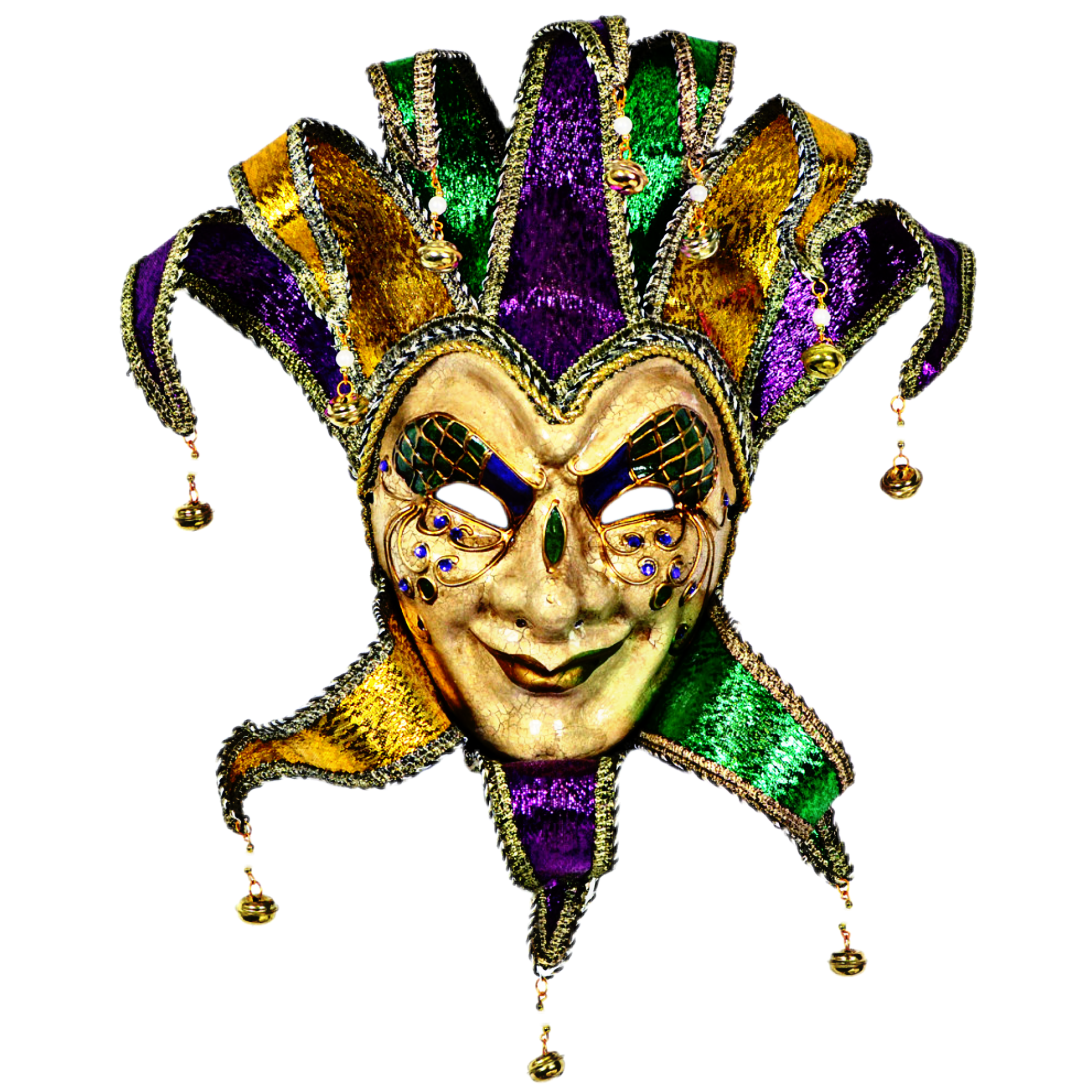 Mardi Gras Jester Mask (2259x2259), Png Download