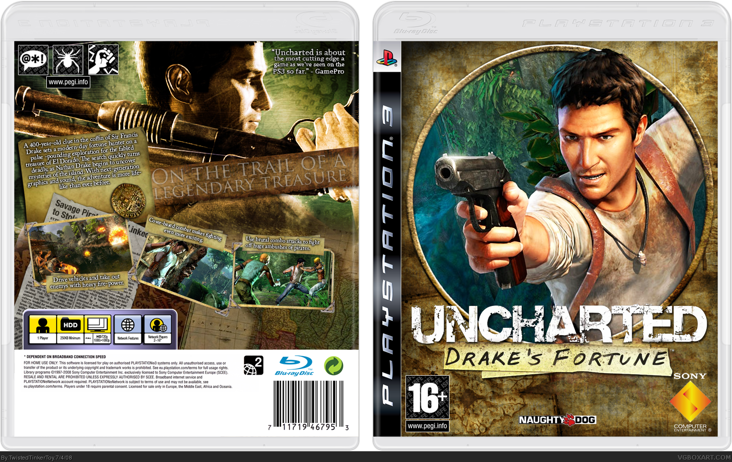 Drake's - Uncharted Drake's Fortune Original (1500x947), Png Download
