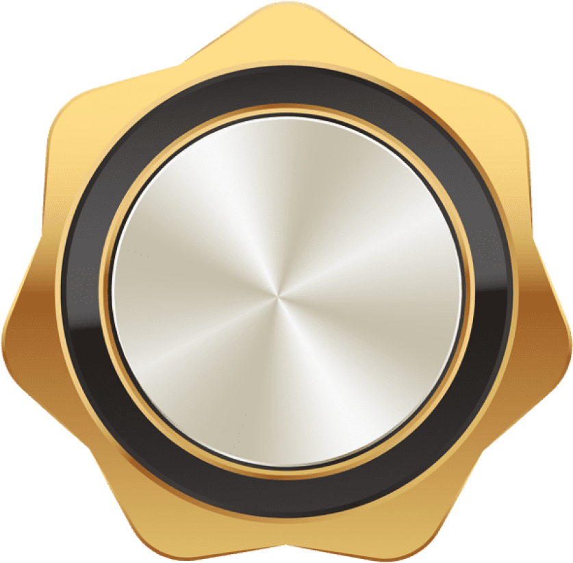 Badge Gold Black Png - Circle (850x829), Png Download