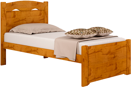Valverde Cama De Solteiro Ref 142 Avelã - Bed Frame (600x600), Png Download