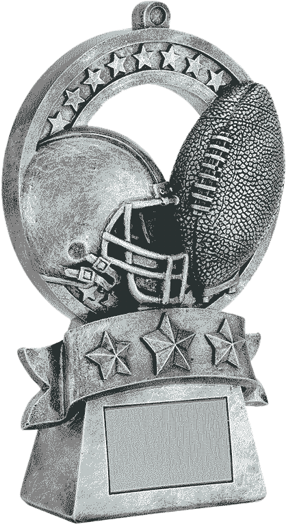Star Medal Football Resin Trophy - Trophy (451x800), Png Download