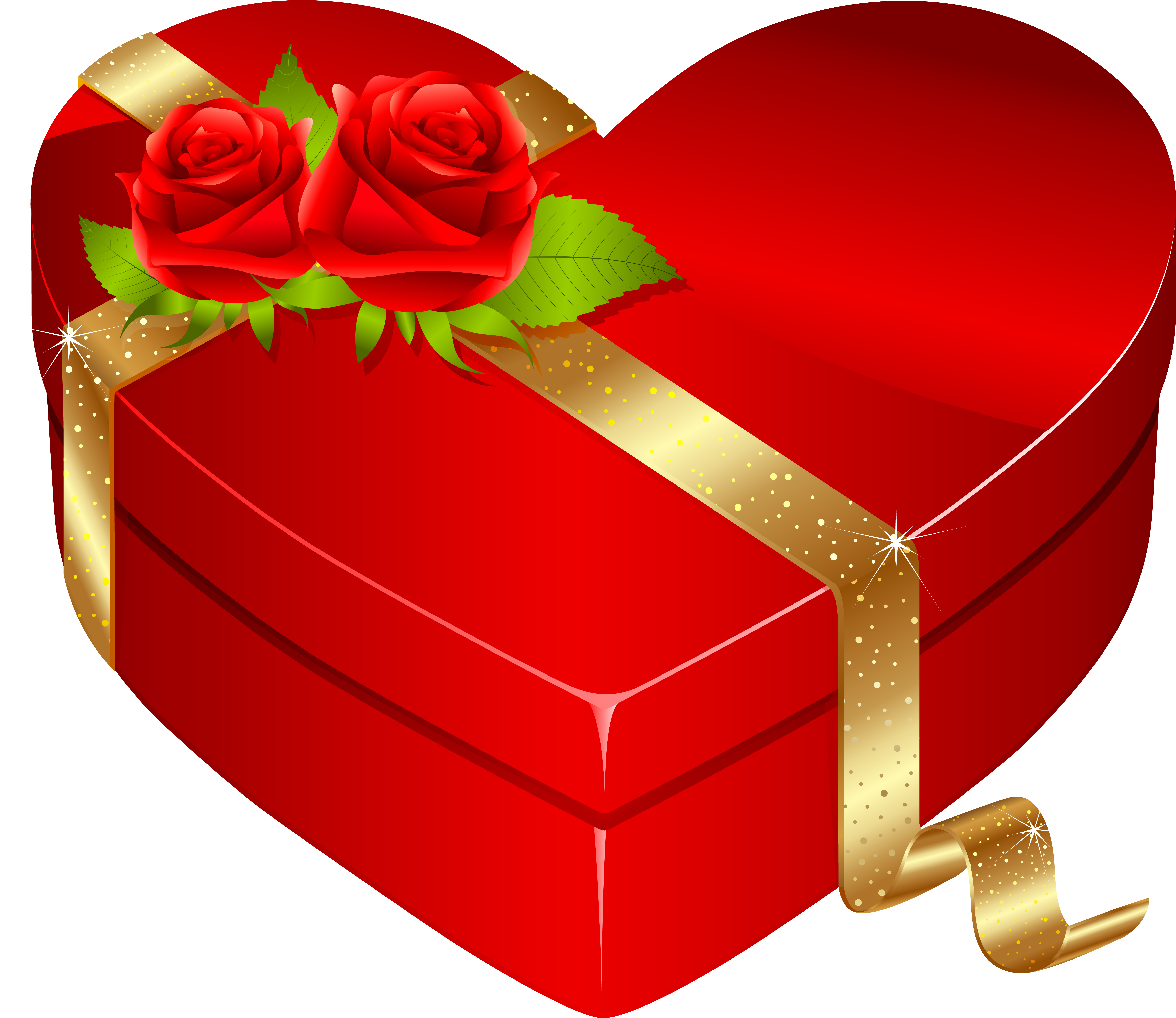 Clipart Gallery Red Love - Heart Gift Box Png (5921x5126), Png Download