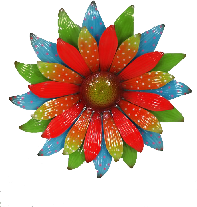24 - 5"x 2 - 13"x 24 - 5"h Metal Flower, Floral, Floral - Wall (689x755), Png Download