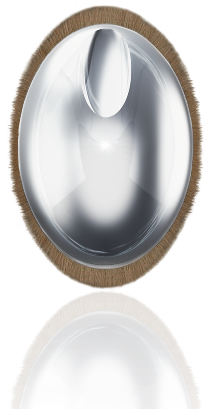 Palm Brush Top View - Circle (933x918), Png Download