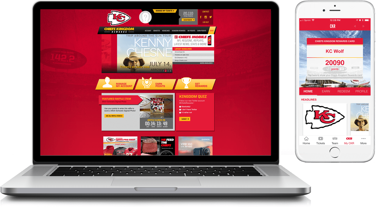 Chiefs Kingdom Rewards - Kansas City Chiefs (1280x853), Png Download