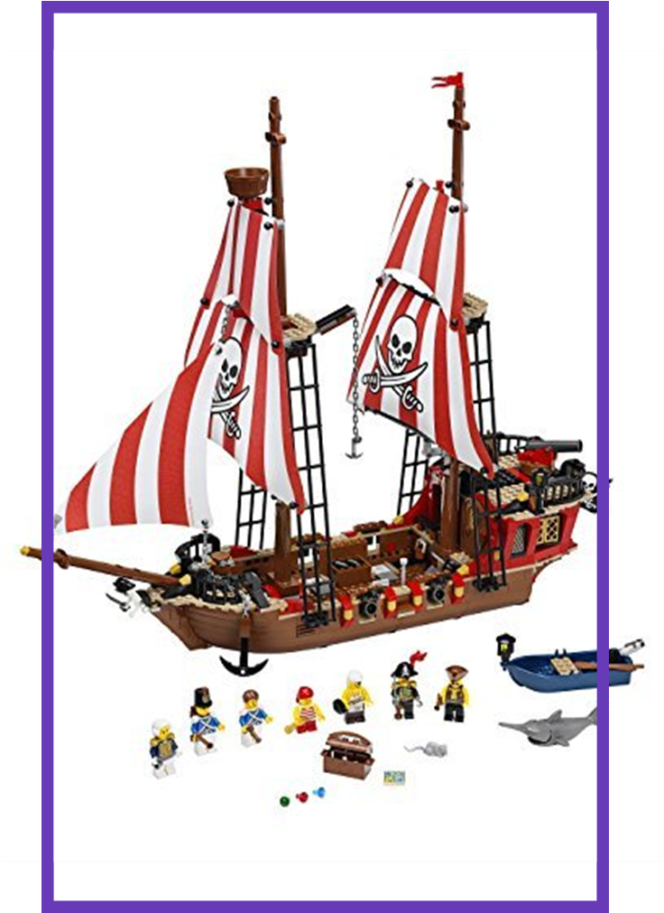 Lego Pirates Pirate Ship 70413 - Lego Brick Bounty (735x1100), Png Download