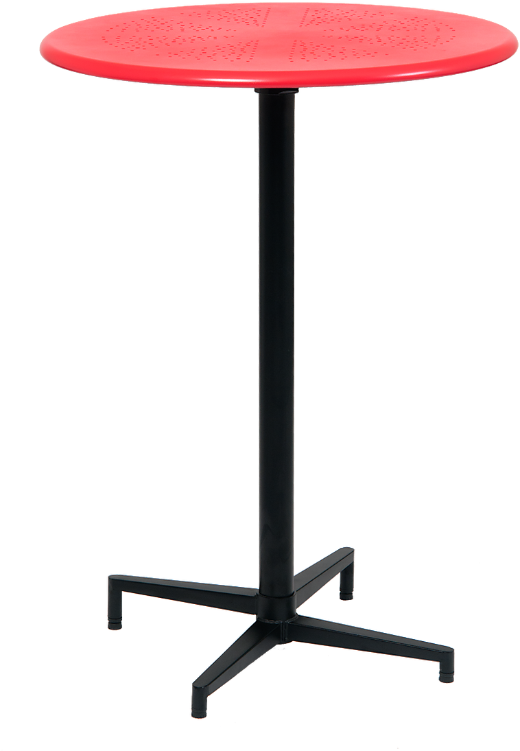 30" Round Indoor/outdoor Metal Folding Table, Bar Height, - Outdoor Table (808x1280), Png Download