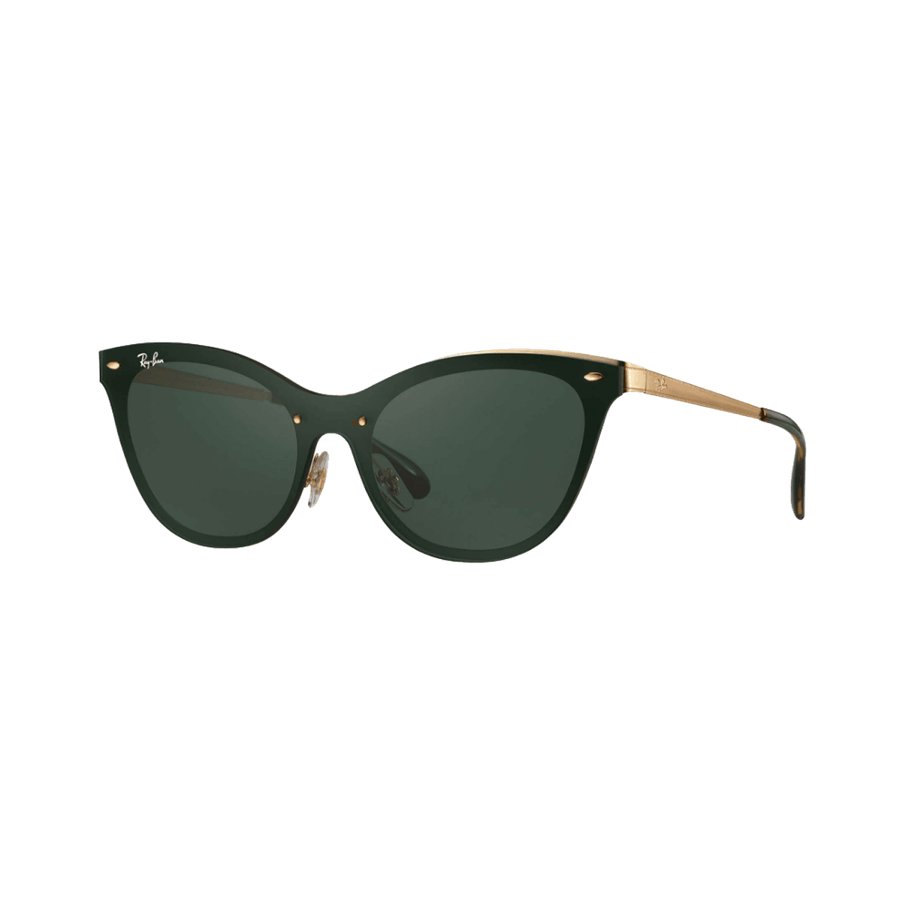 Mode Lifestyle Rayban Ray Ban Blaze Cat Eye Doré Vert - Sunglasses (1300x1300), Png Download