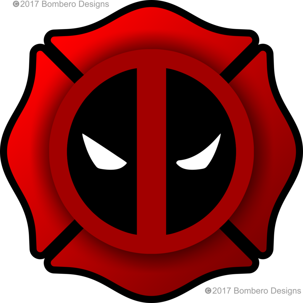 Deadpool Clipart Sticker Cutting - Deadpool Bombero (1024x1024), Png Download