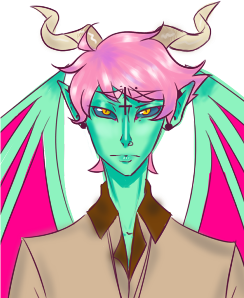 Totato- Time Kowareta Kowa Pastel Demon Incubus Oc - Illustration (500x666), Png Download