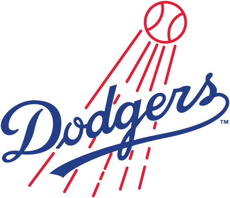 Los Angeles Dodgers Logos Iron On Stickers And Peel-off - Calligraphy (750x930), Png Download
