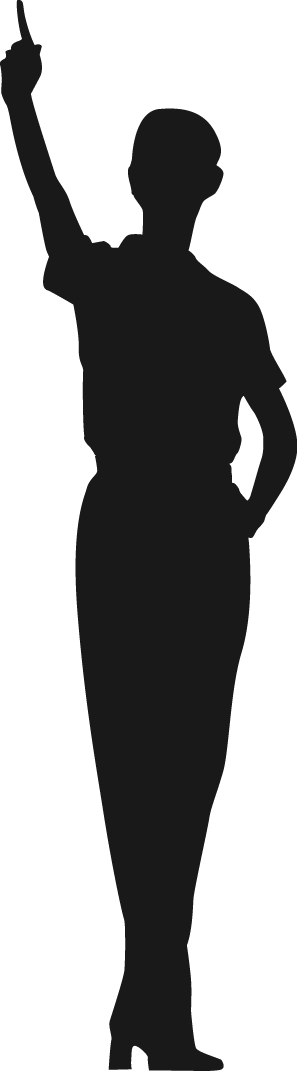 Woman Silhouette - Little Black Dress (297x1071), Png Download