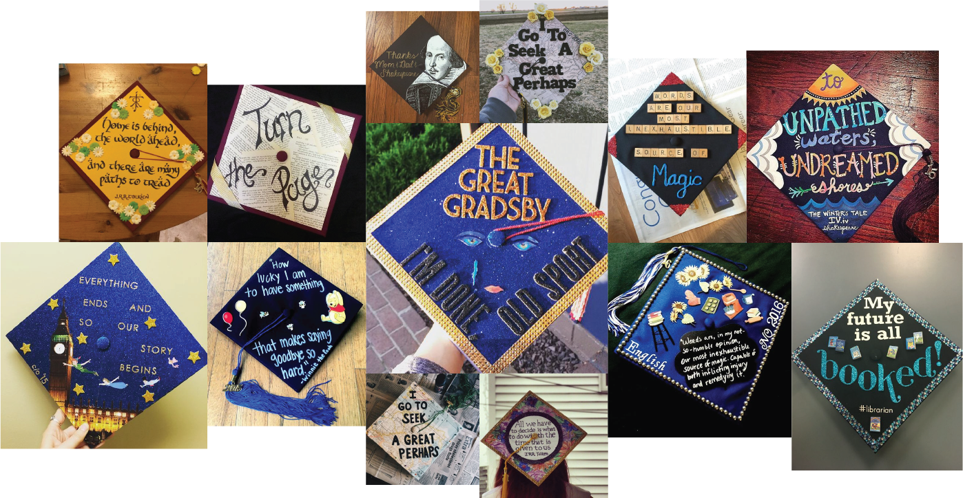 25 Graduation Caps For Book Lovers - Craft (1398x724), Png Download