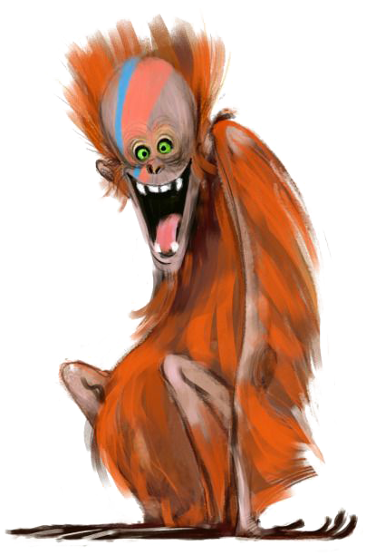 Western Gorilla - Orang Utan Cartoons (500x635), Png Download
