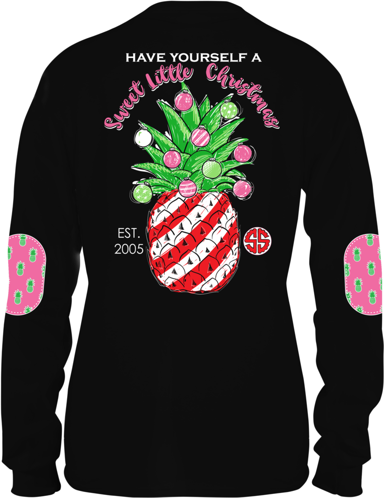 Ss Sweet Little Christmas - Simply Southern Pineapple Christmas (880x1024), Png Download