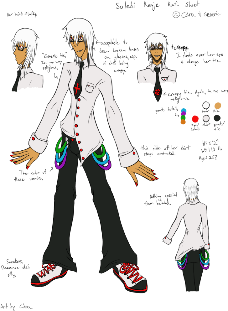 Fullbody By Steelemissary Soledi Renje Reference Sheet (800x1000), Png Download