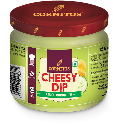 Cheesy Dip Ranch Cucumber - Cornitos (650x550), Png Download