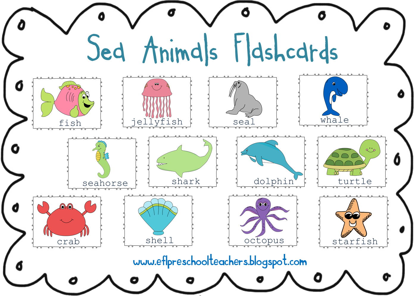 Ocean Clipart Preschool - Animal (1024x726), Png Download