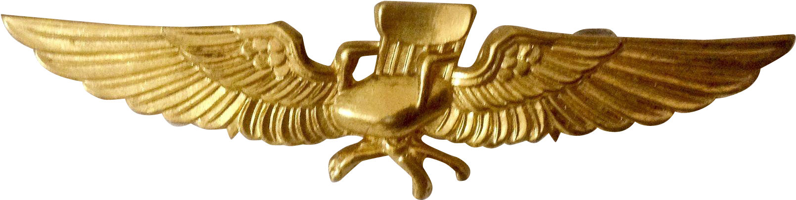 Vintage Pilots Wings Retirement Desk Chair With Wings - Golden Eagle (1608x1608), Png Download