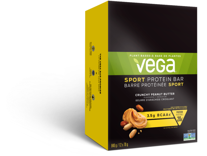 Vega Sport Protein Bar Crunchy Peanut Butter - Vega One (774x700), Png Download