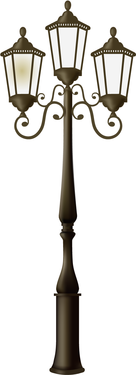 Light Street Lighting Lights City Free Frame Clipart - Street Lamp Free Vector (1500x1501), Png Download