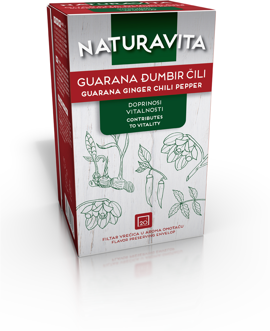 Guarana, Ginger & Chili (1034x1560), Png Download