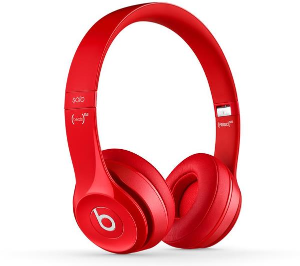 5 Pcs Refurbished Beats By Dr - Beats Solo 2 Red Wired (1000x1000), Png Download