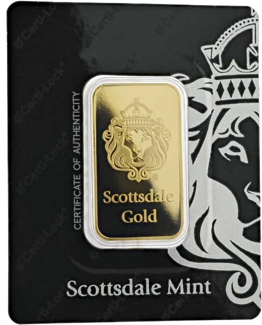 1 Oz Scottsdale Gold Bar (648x648), Png Download