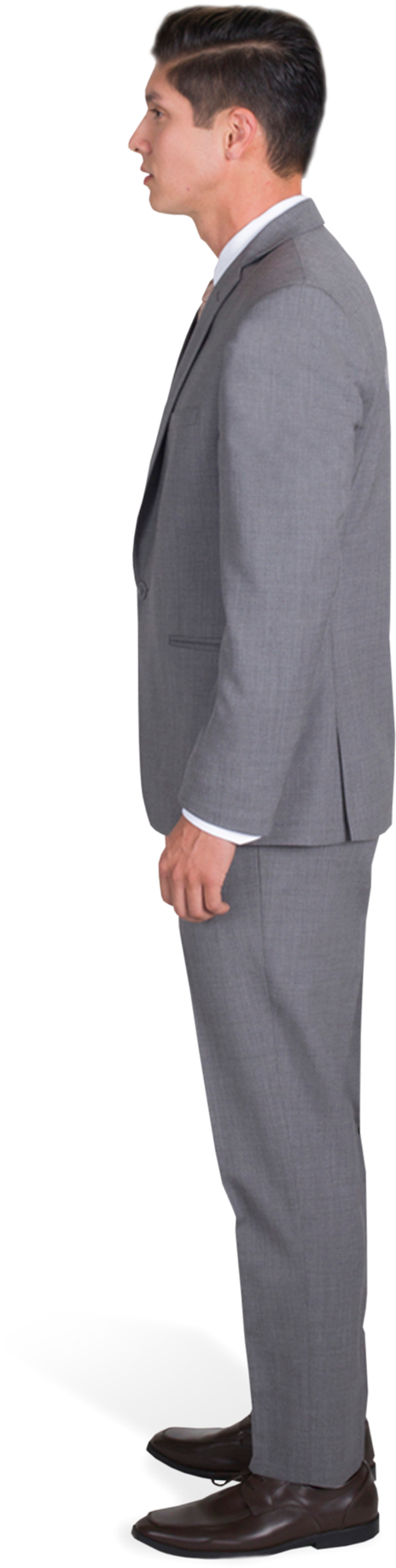 Grey Valencia Suit By Savvi Online Rental - Suit Pants Side View (1188x1980), Png Download