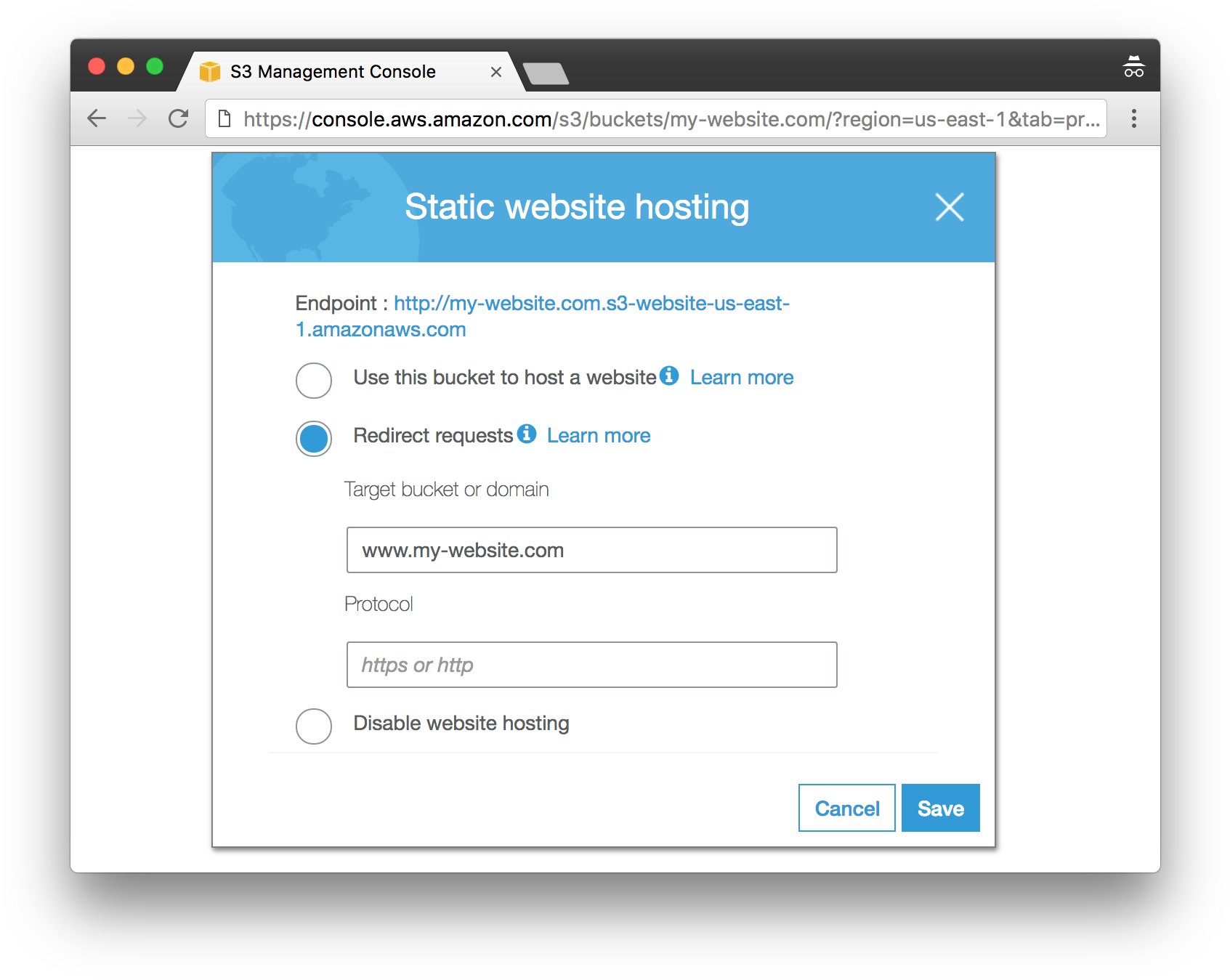 Set Up Redirect - S3 Https Static Website (1724x1372), Png Download