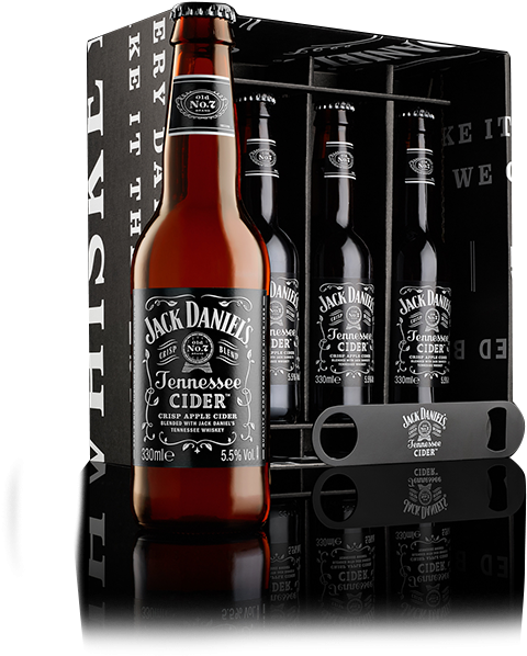 Jack Daniel's Tennessee Cider Gift Pack - Jack Daniels Cider (566x698), Png Download