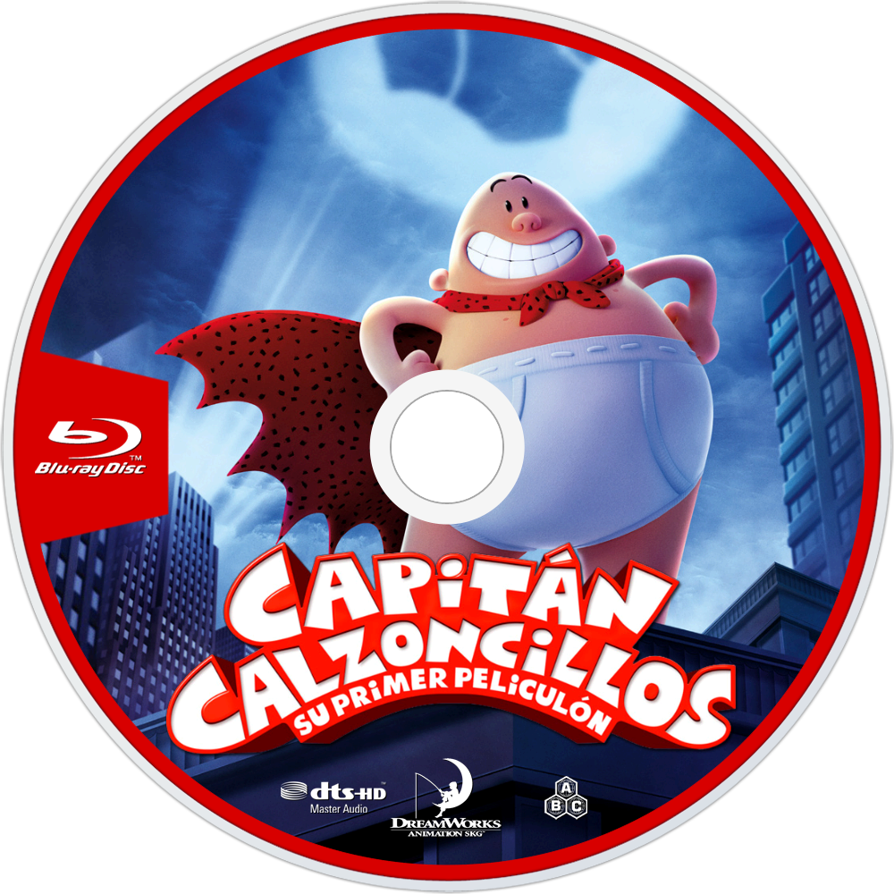 Captain Underpants Bluray Disc Image - Captain Underpants Dvd Cover (1000x1000), Png Download