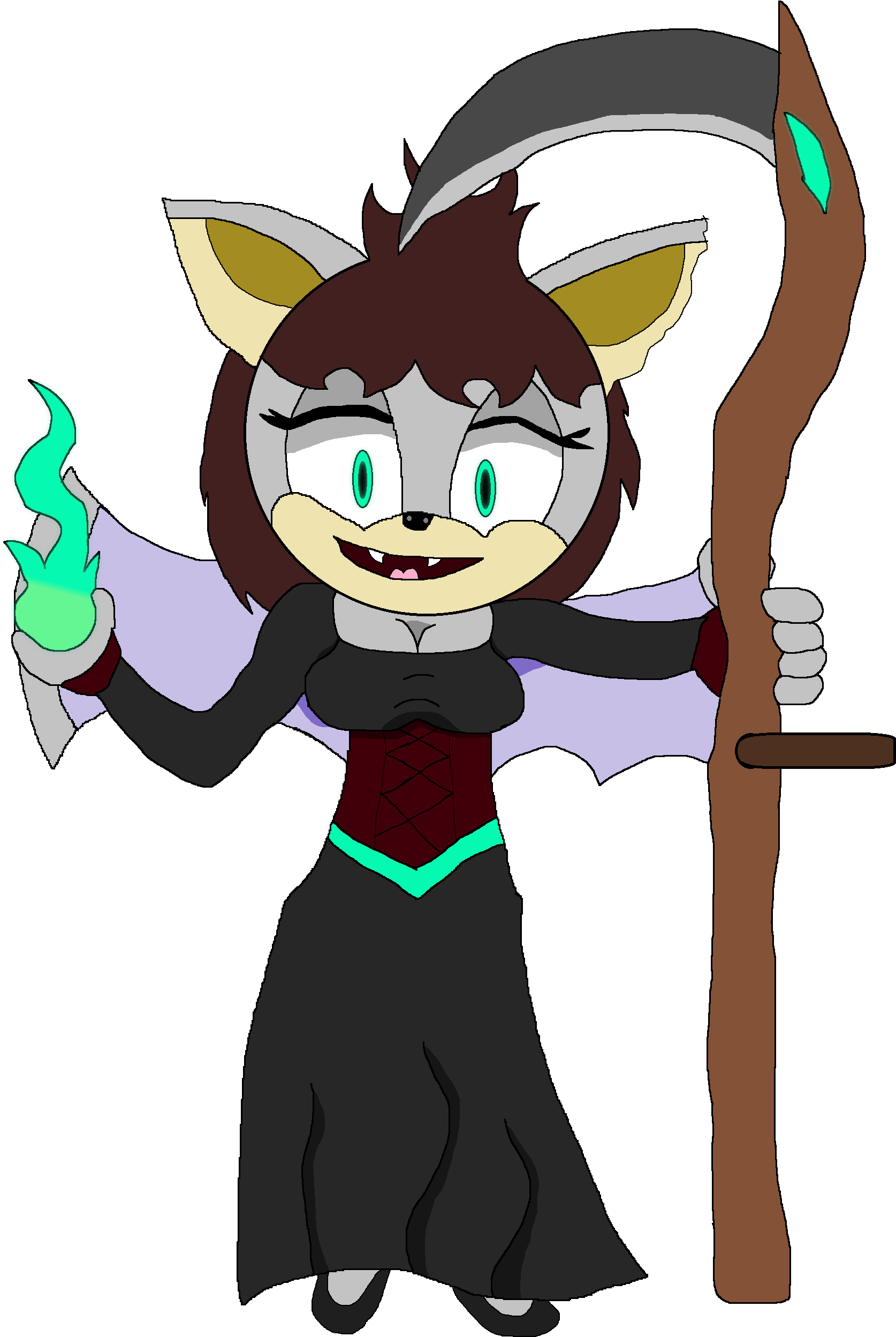 Wanda The Necromancer - Cartoon (2254x3262), Png Download