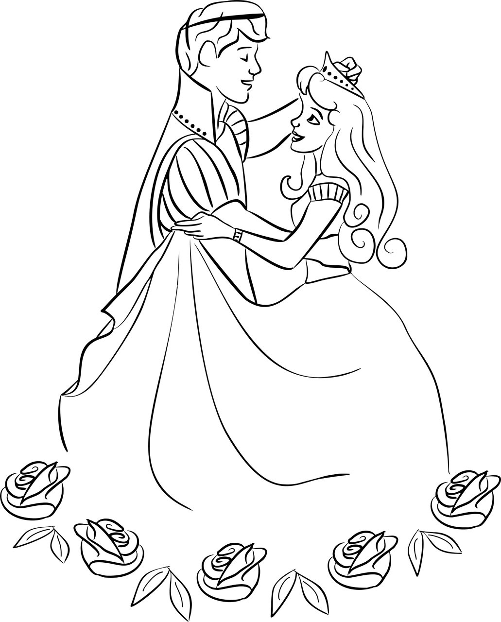 Prince And Princess Drawing (1031x1280), Png Download