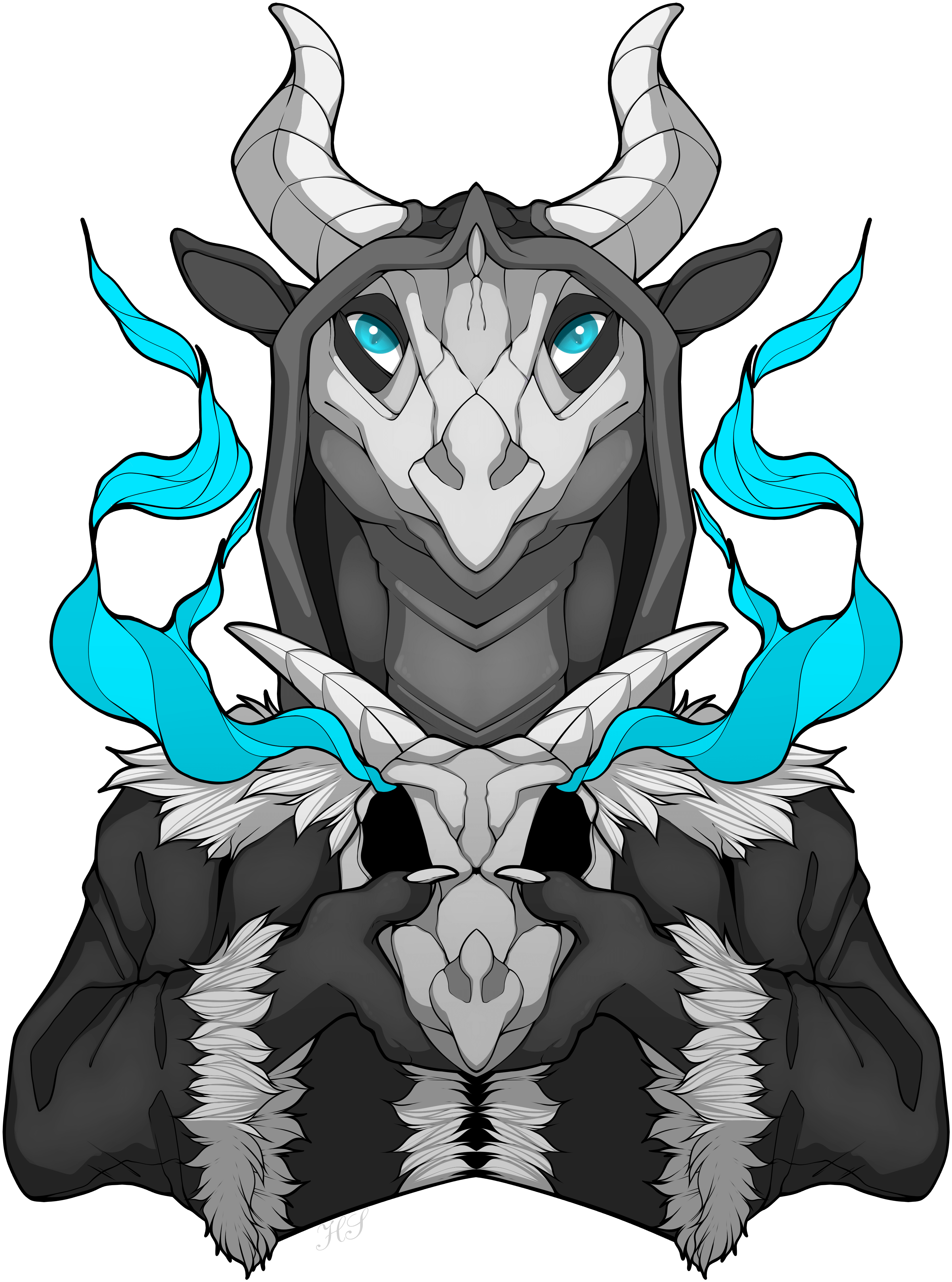 Dragon Necromancer (3460x4560), Png Download