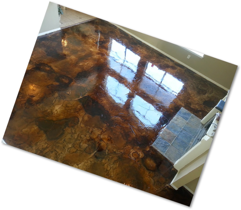 Having Your Concrete Floor Stained Is The Most Affordable - Plywood (800x712), Png Download