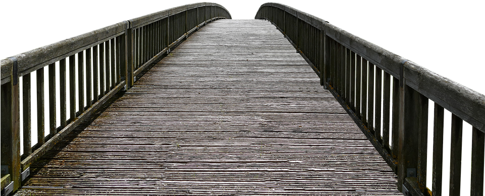 Wood, Boardwalk, Web, Wooden Bridge, Jetty, Bridge - Boardwalk Png (960x408), Png Download