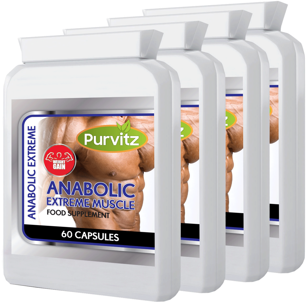 240 Anabolic Weight Increase Muscle Mass Growth Strength - Purvitz (1200x1200), Png Download