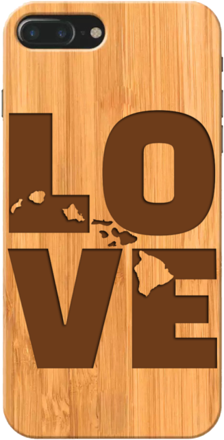 Love Hawaii Map - Plywood (640x640), Png Download