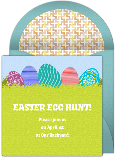 Easter Egg Hunt Online Invitation - Easter (650x650), Png Download