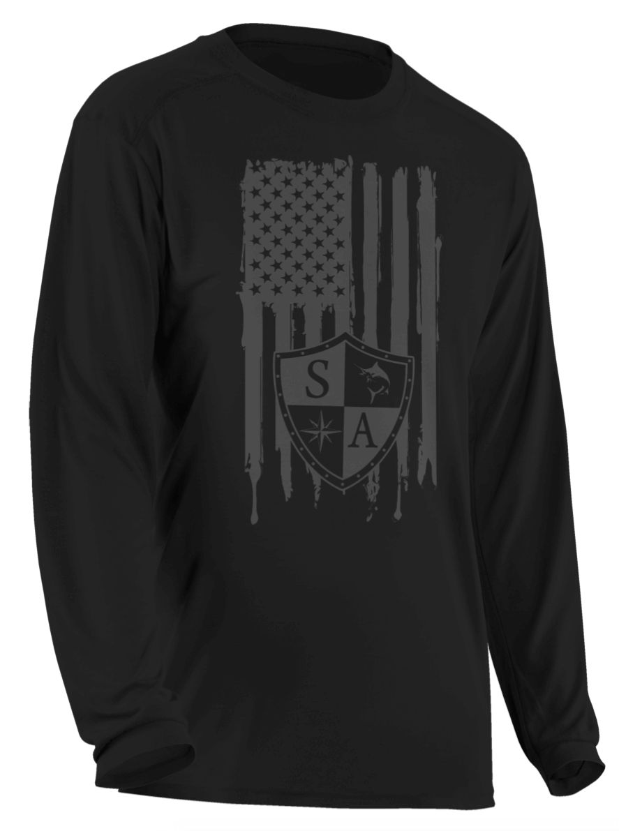Blackout Long Sleeve Cotton - Long-sleeved T-shirt (1190x1190), Png Download